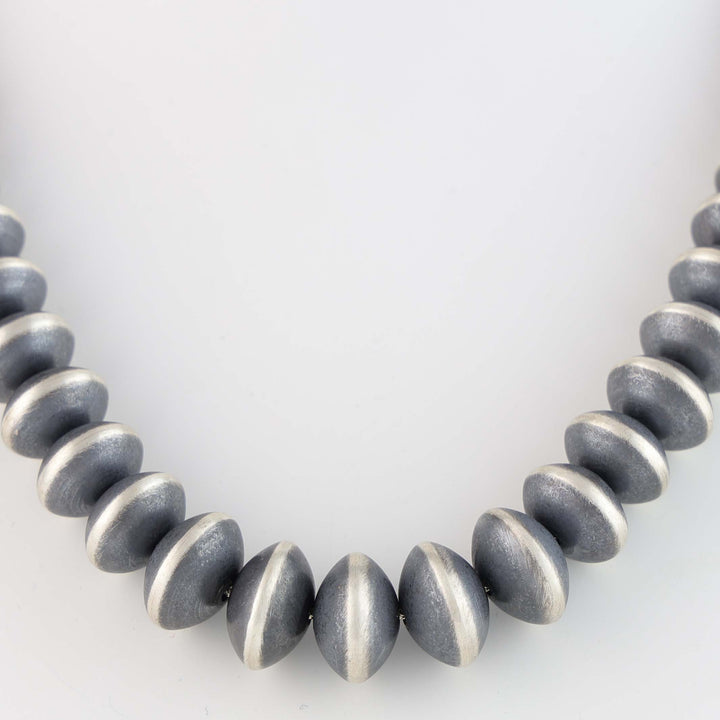 Oxidized Navajo Pearl Necklace