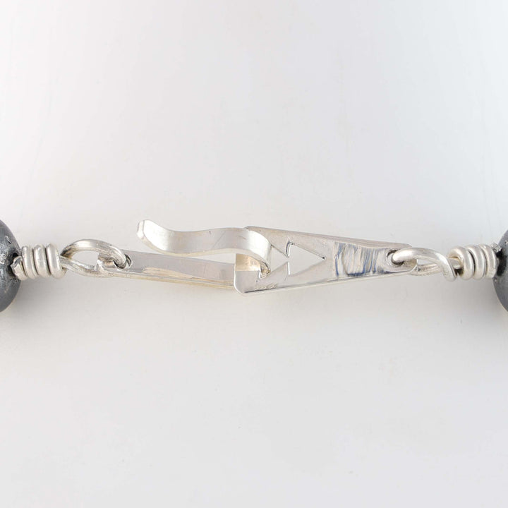Oxidized Navajo Pearl Necklace