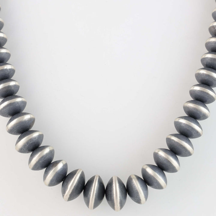 Oxidized Navajo Pearl Necklace