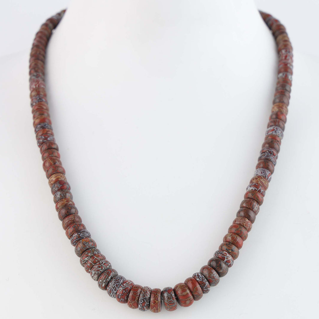 Fossilized Dinosaur Bone Bead Necklace