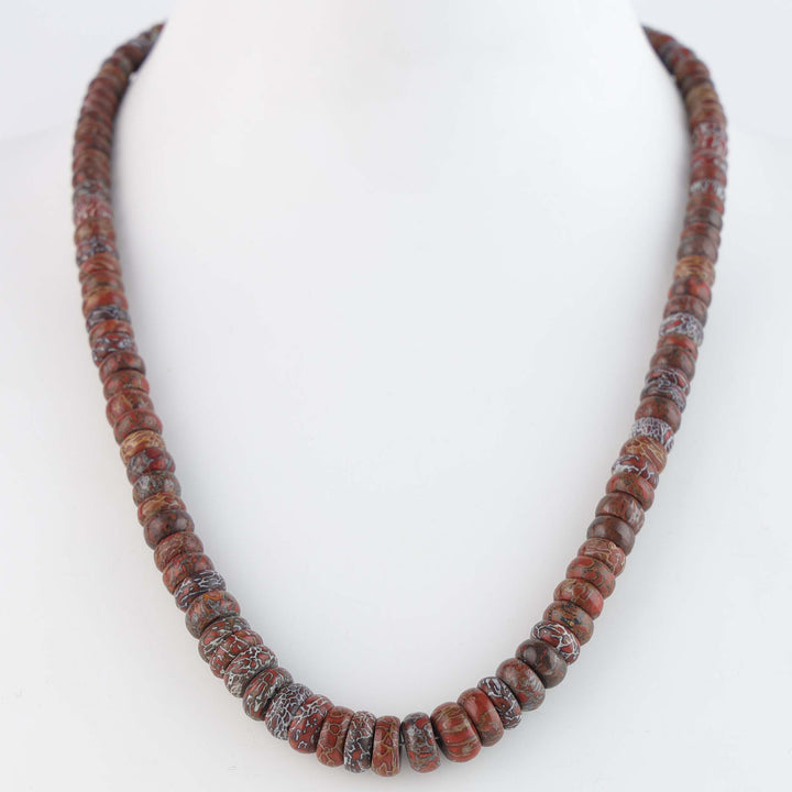 Fossilized Dinosaur Bone Bead Necklace