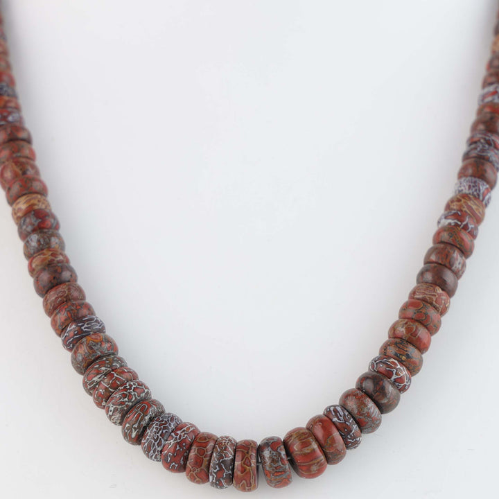 Fossilized Dinosaur Bone Bead Necklace