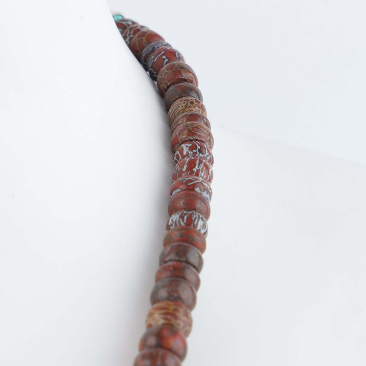 Fossilized Dinosaur Bone Bead Necklace