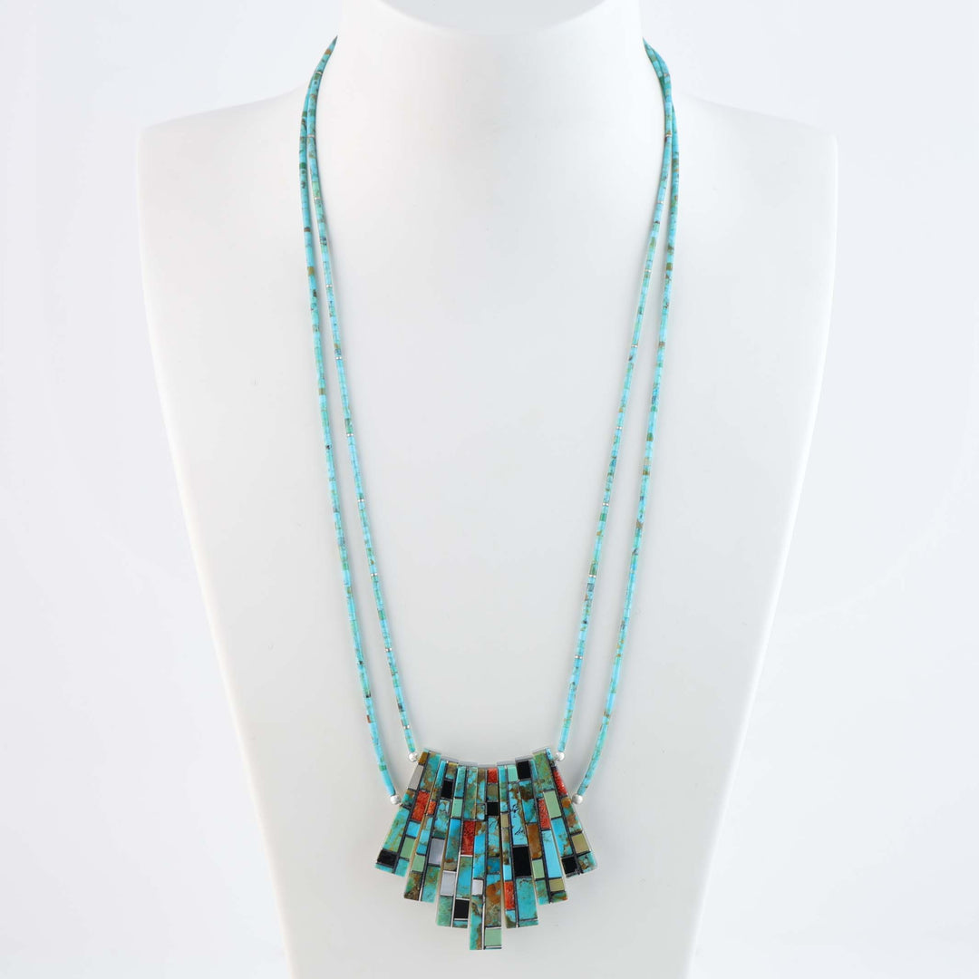 Santo Domingo Inlay Tab Necklace