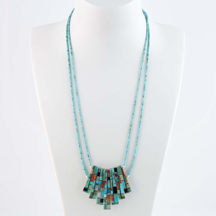 Santo Domingo Inlay Tab Necklace
