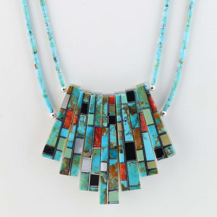 Santo Domingo Inlay Tab Necklace