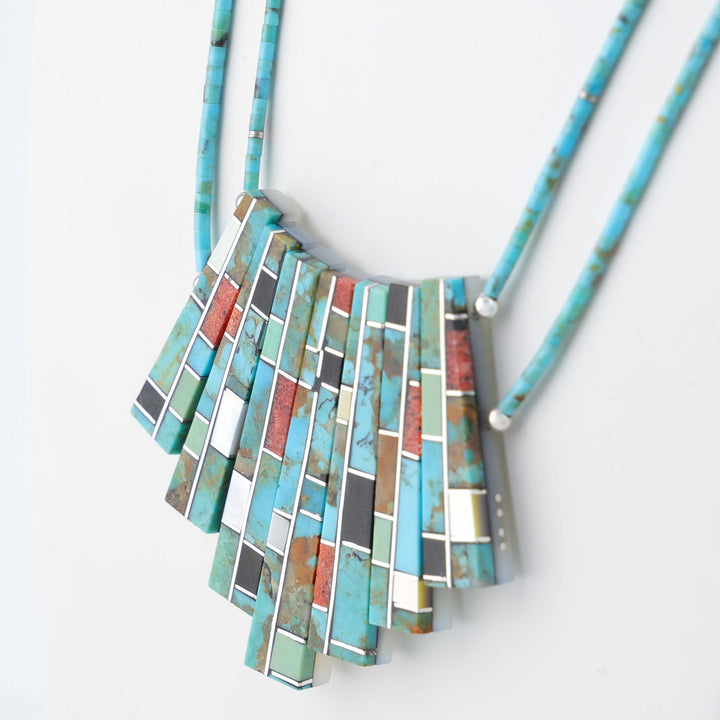Santo Domingo Inlay Tab Necklace