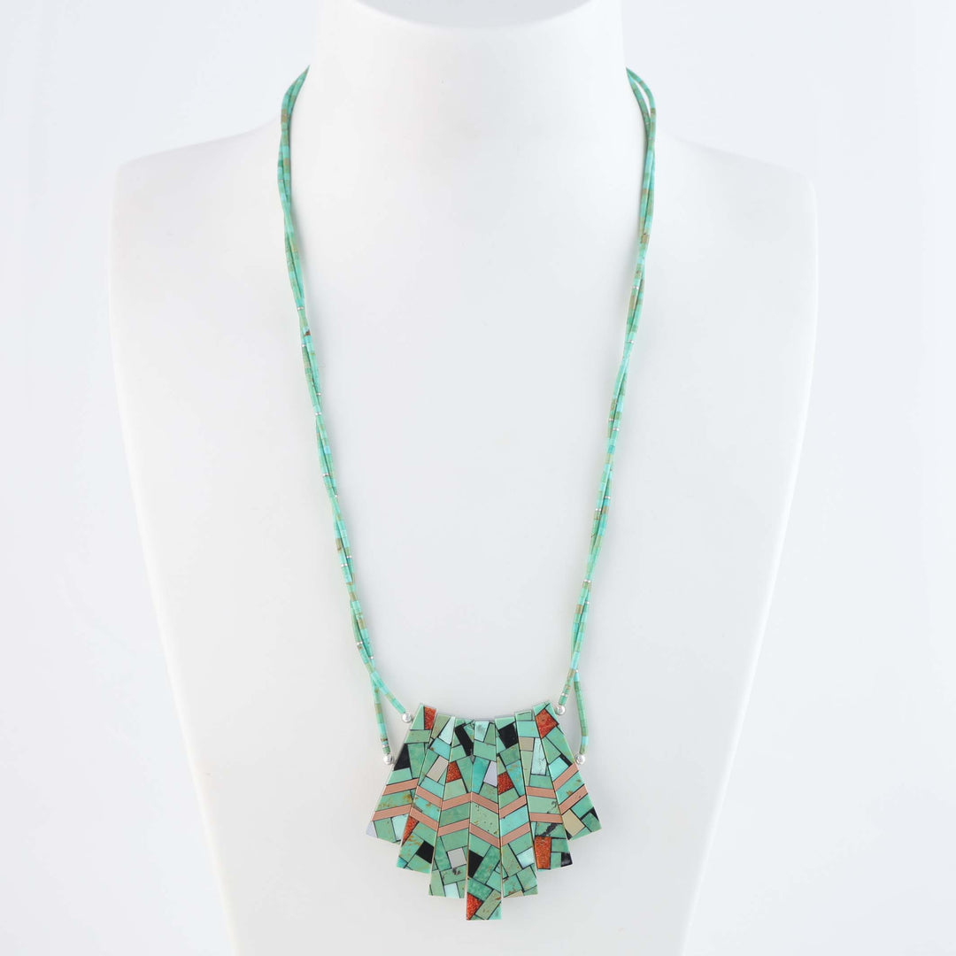 Santo Domingo Inlay Tab Necklace