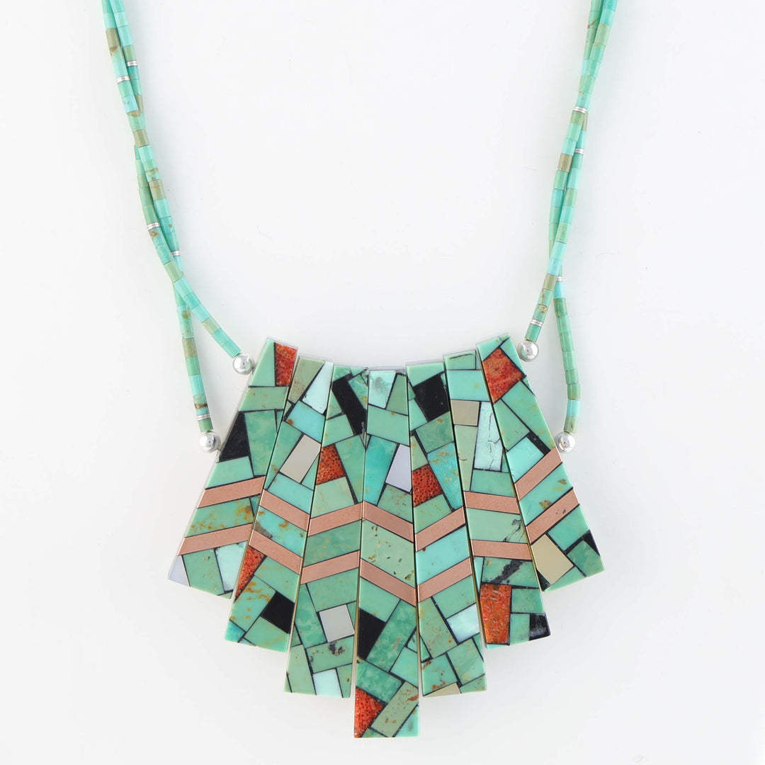 Santo Domingo Inlay Tab Necklace