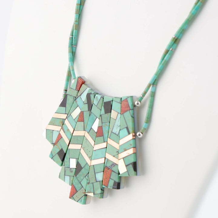 Santo Domingo Inlay Tab Necklace