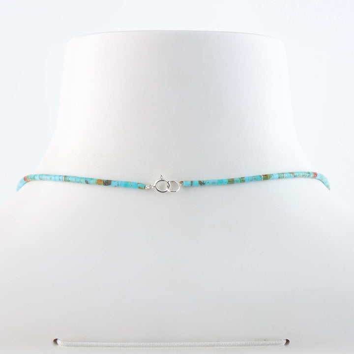 Santo Domingo Turquoise and Coral Necklace