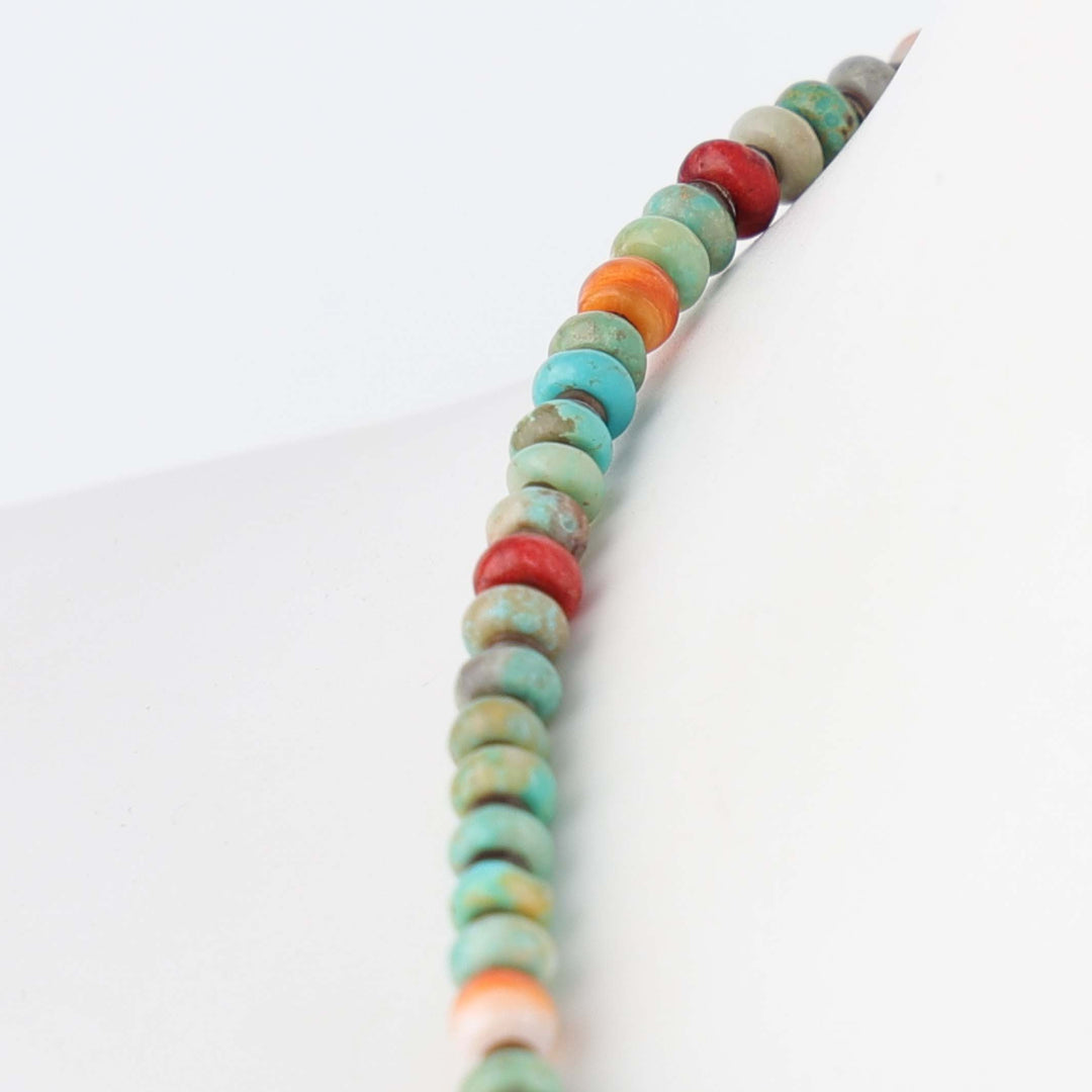 Navajo Spiny Oyster and Turquoise Necklace