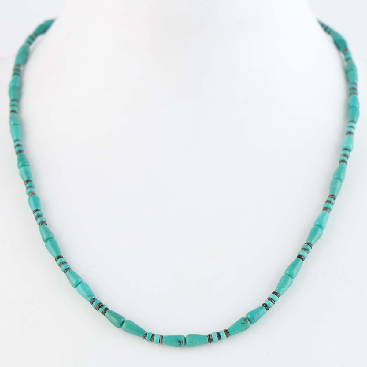 Navajo Kingman Turquoise Necklace by Marcella Teller