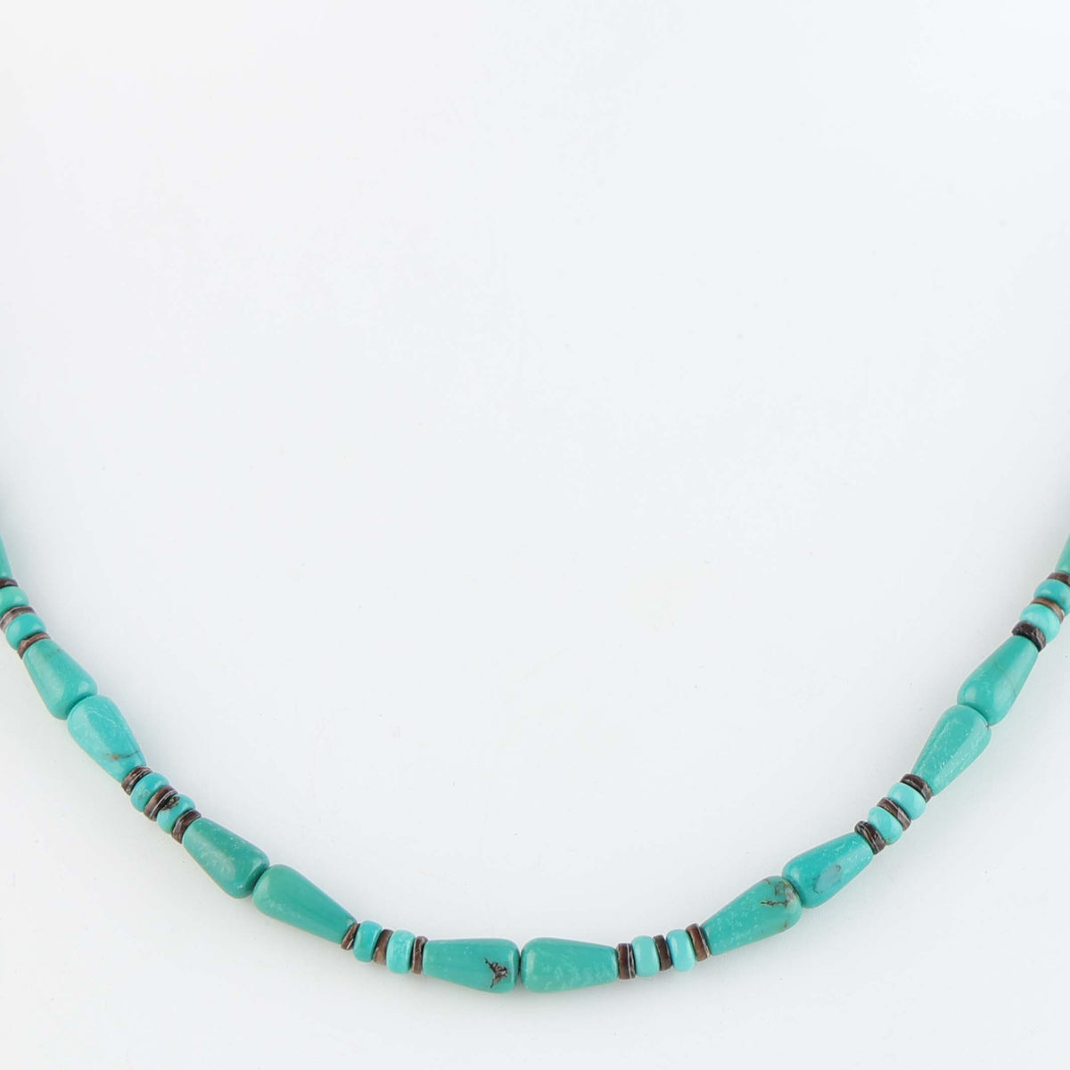 Navajo Kingman Turquoise Necklace by Marcella Teller
