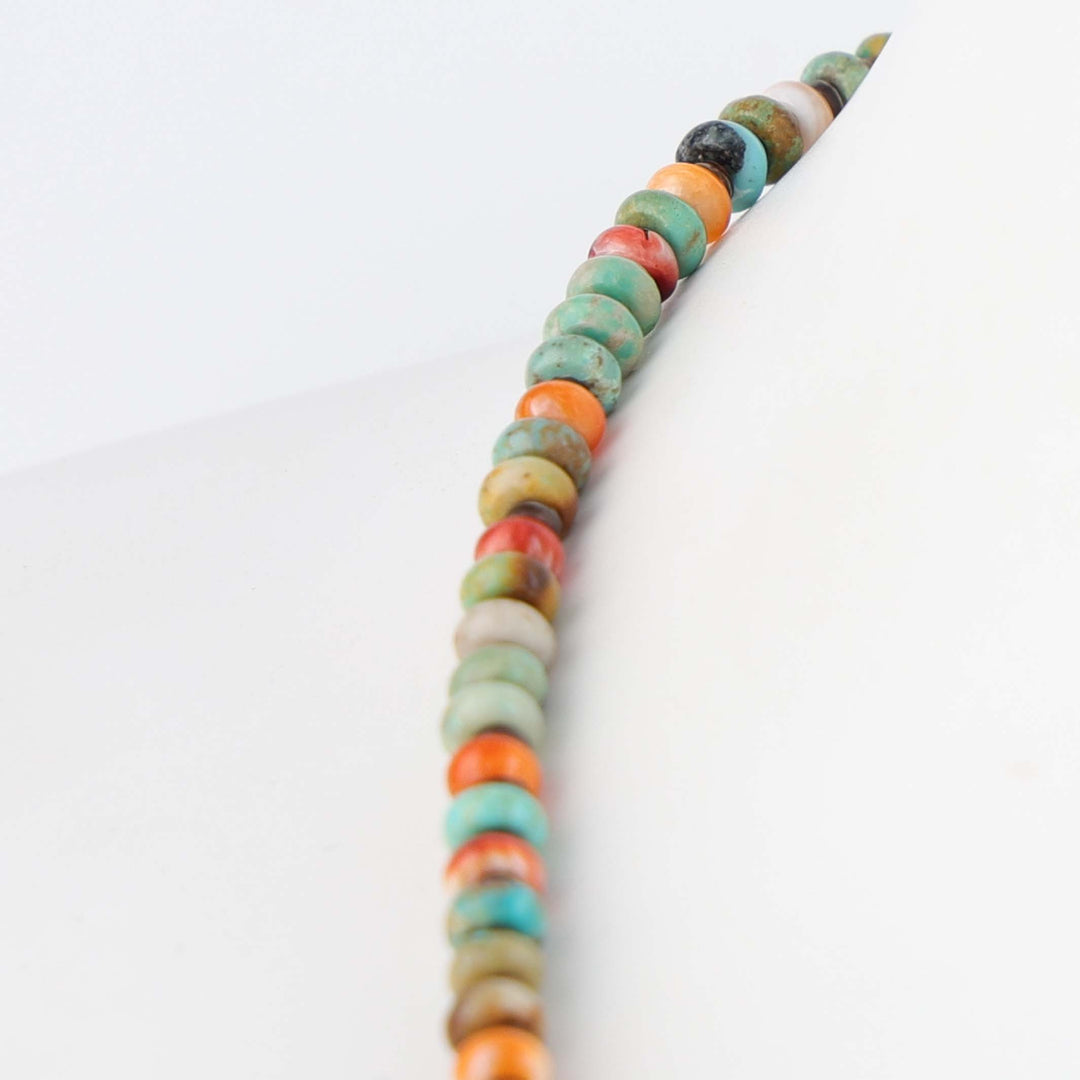 Navajo Spiny Oyster and Turquoise Necklace