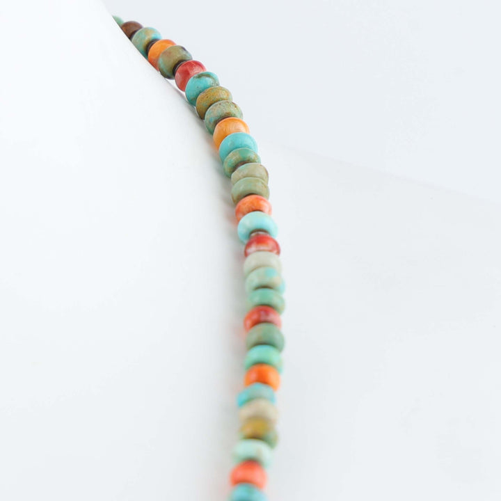 Navajo Spiny Oyster and Turquoise Necklace