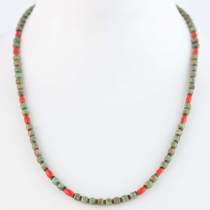Navajo Coral and Turquoise Necklace