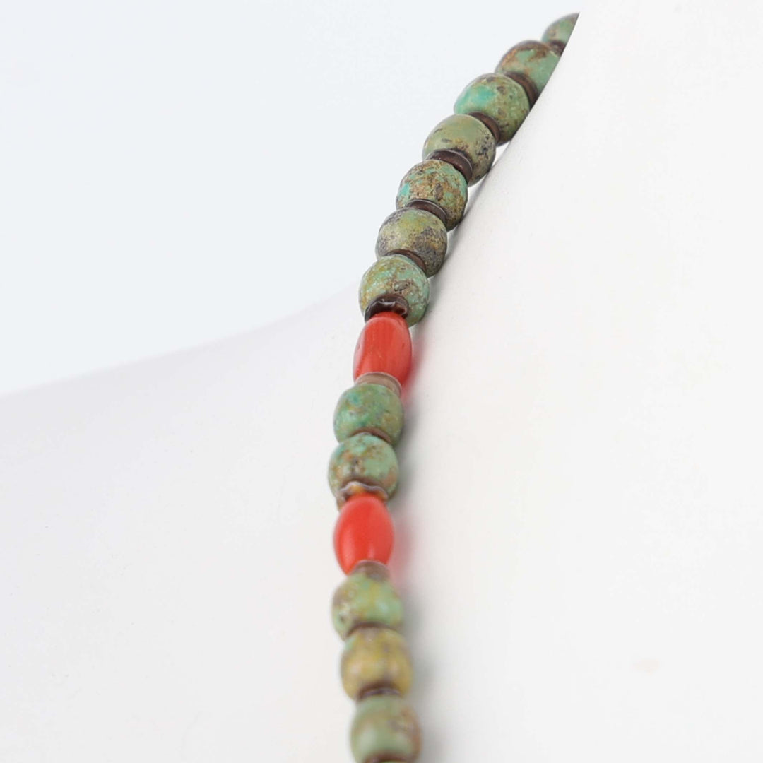 Navajo Coral and Turquoise Necklace