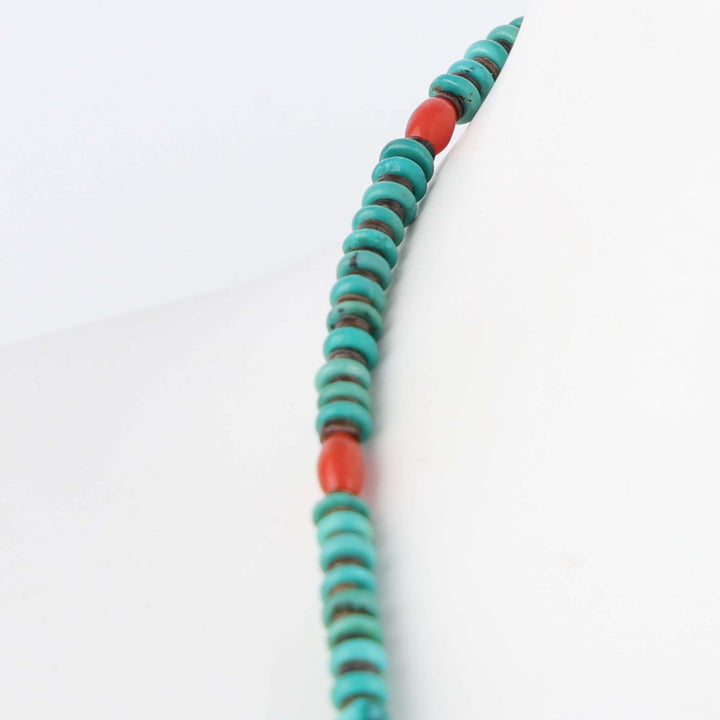Navajo Coral and Turquoise Necklace