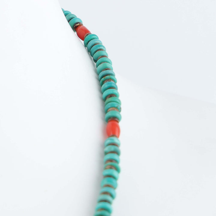 Navajo Coral and Turquoise Necklace