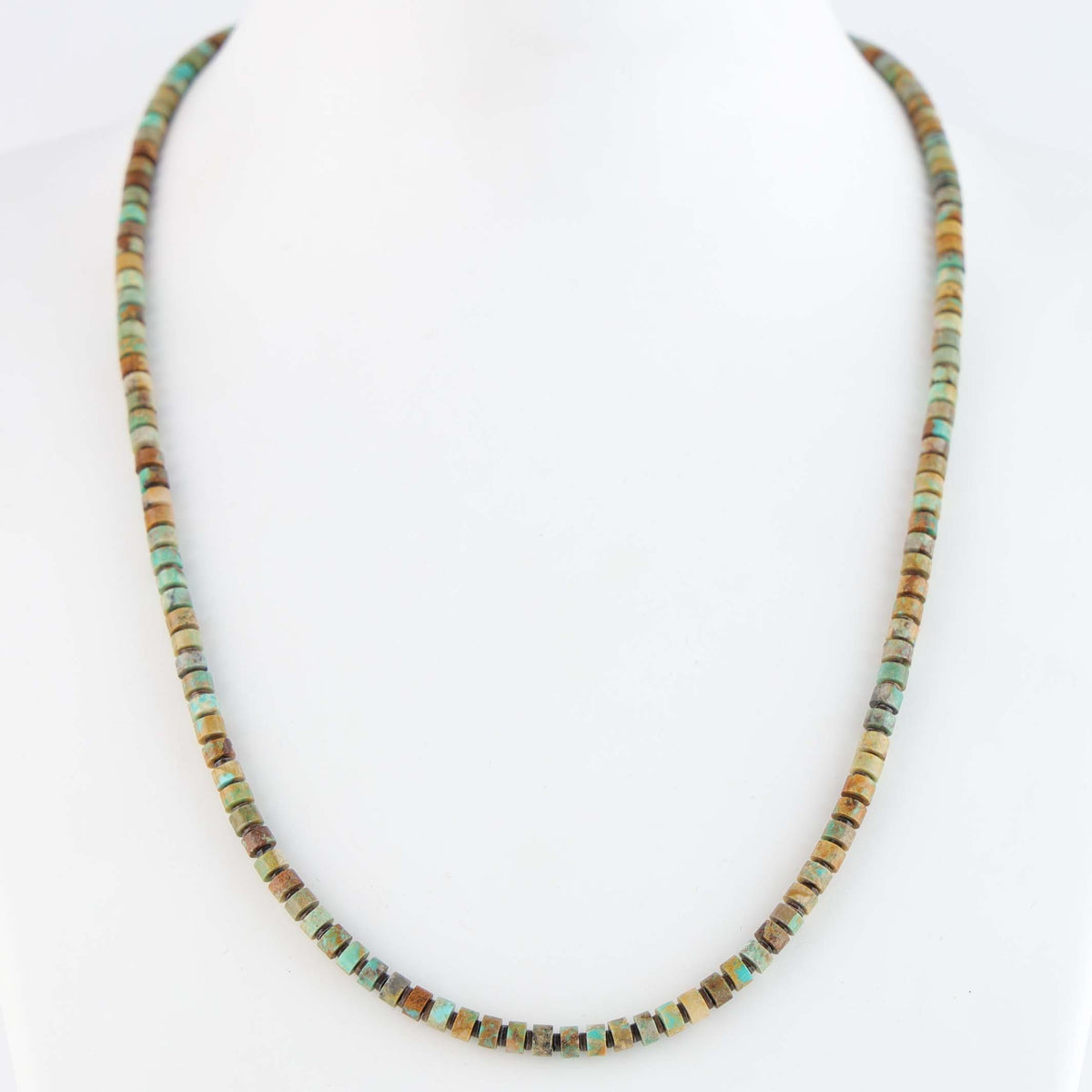 Navajo Kingman Turquoise Necklace by Marcella Teller