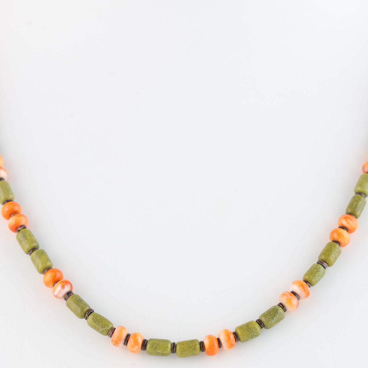 Navajo Spiny Oyster and Gaspeite Necklace by Marcella Teller