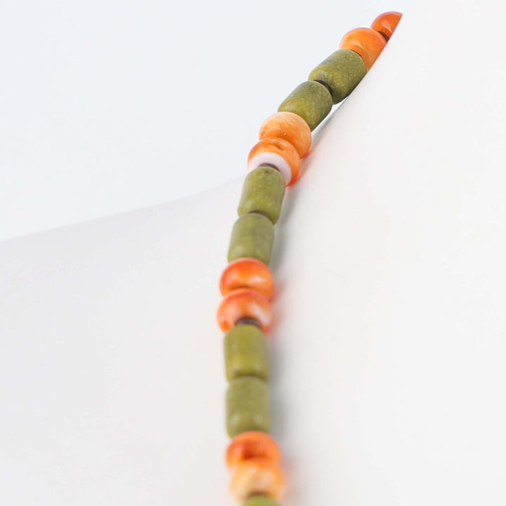 Navajo Spiny Oyster and Gaspeite Necklace