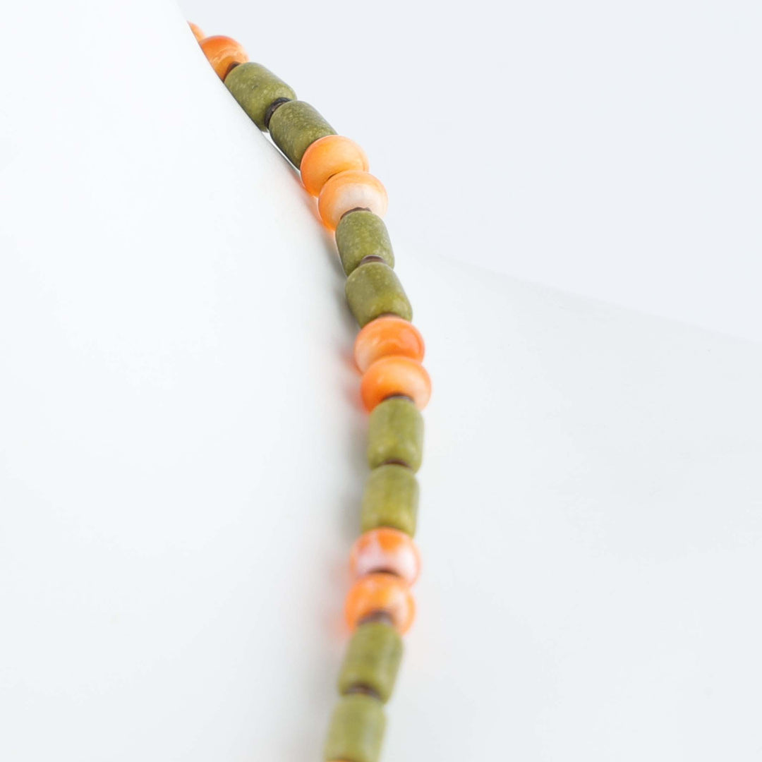 Navajo Spiny Oyster and Gaspeite Necklace