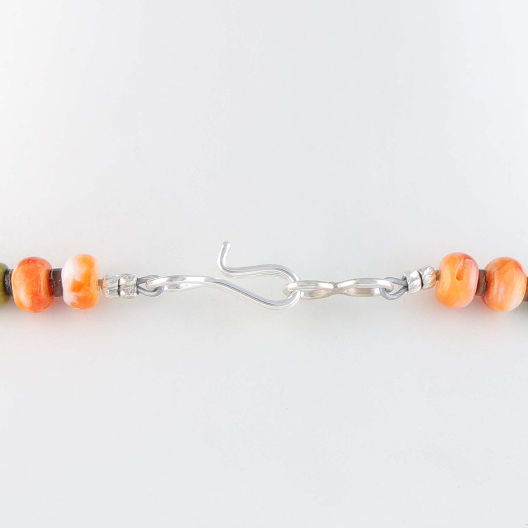 Navajo Spiny Oyster and Gaspeite Necklace