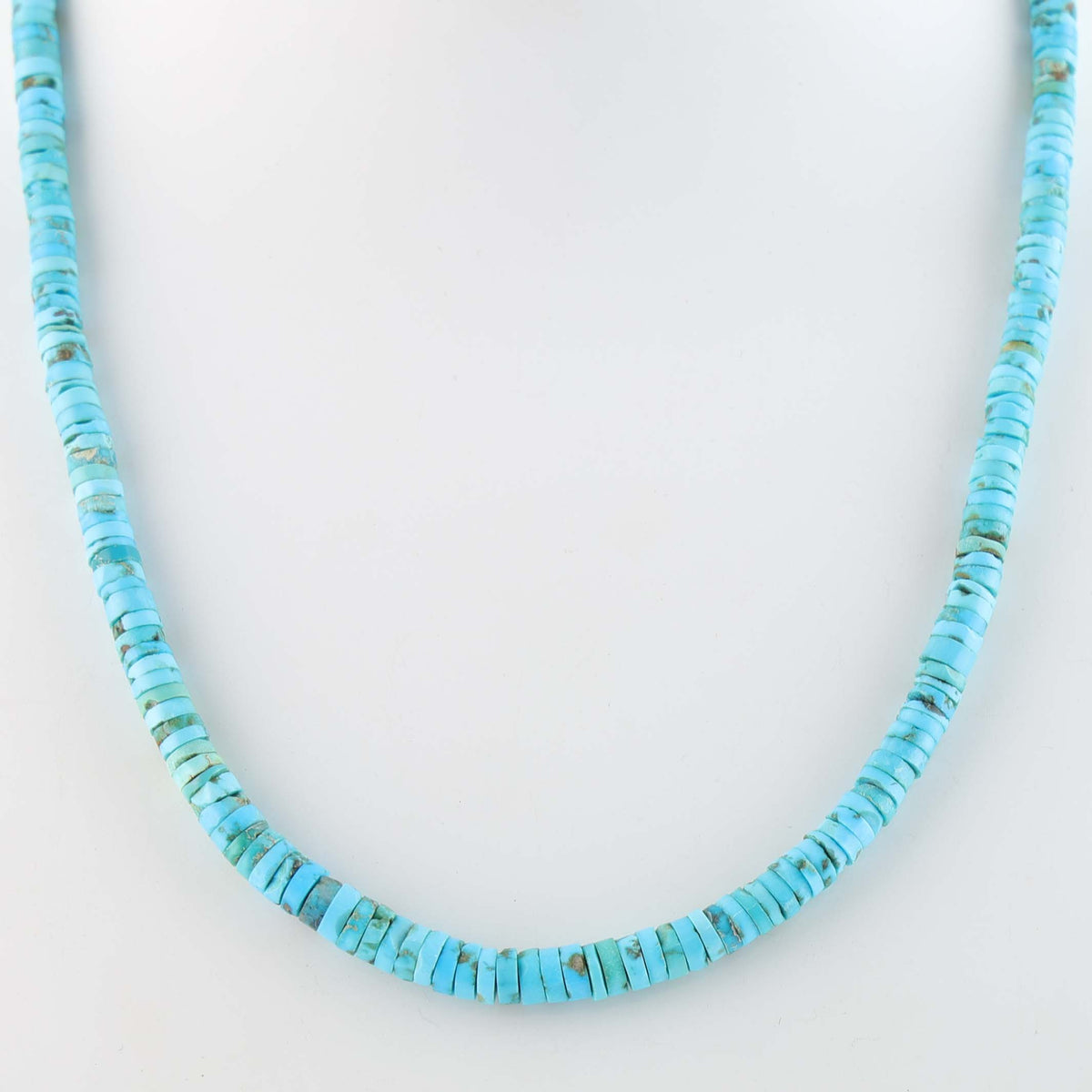 Santo Domingo Sleeping Beauty Turquoise Necklace by Ray Lovato