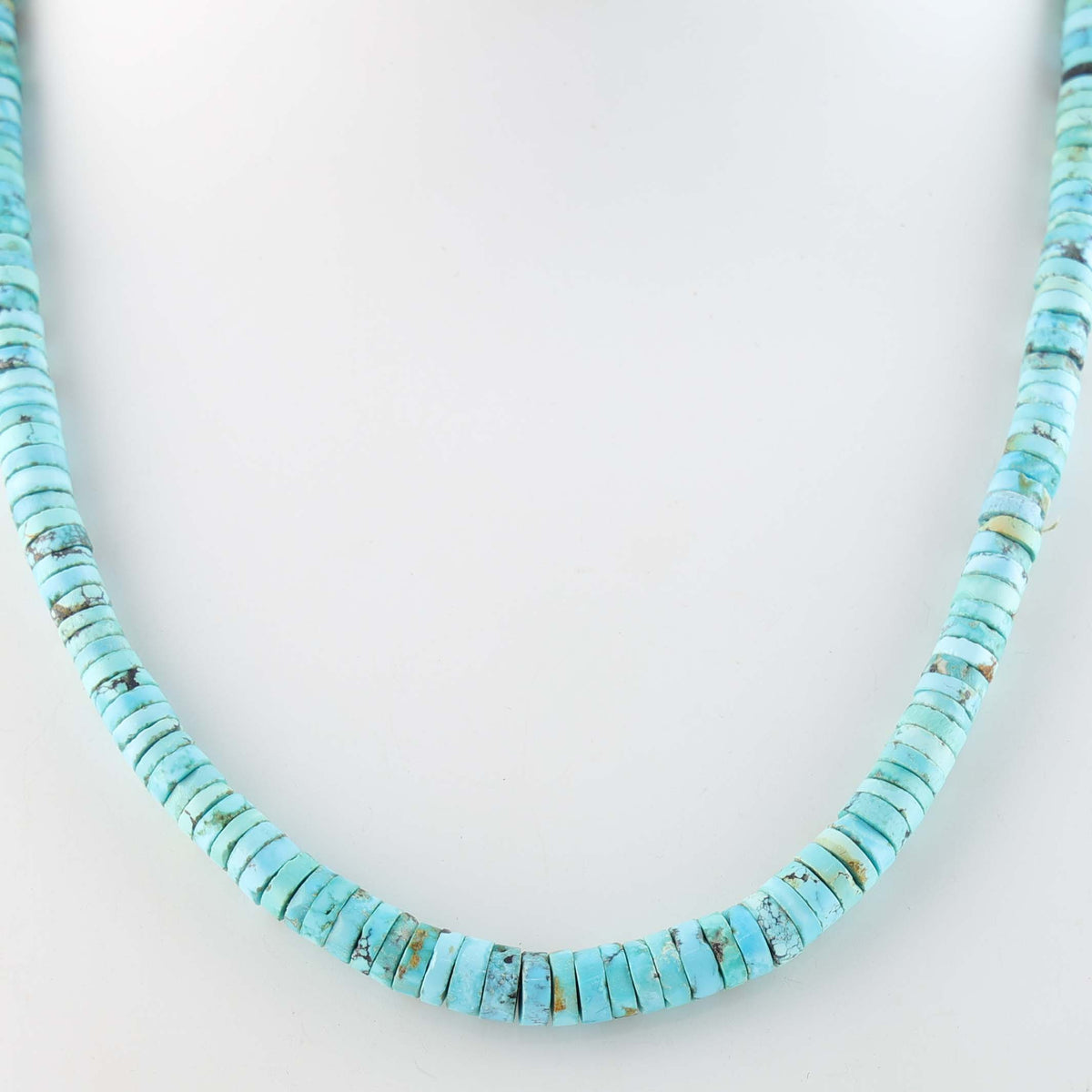 Santo Domingo Blue Moon Turquoise Necklace by Ray Lovato