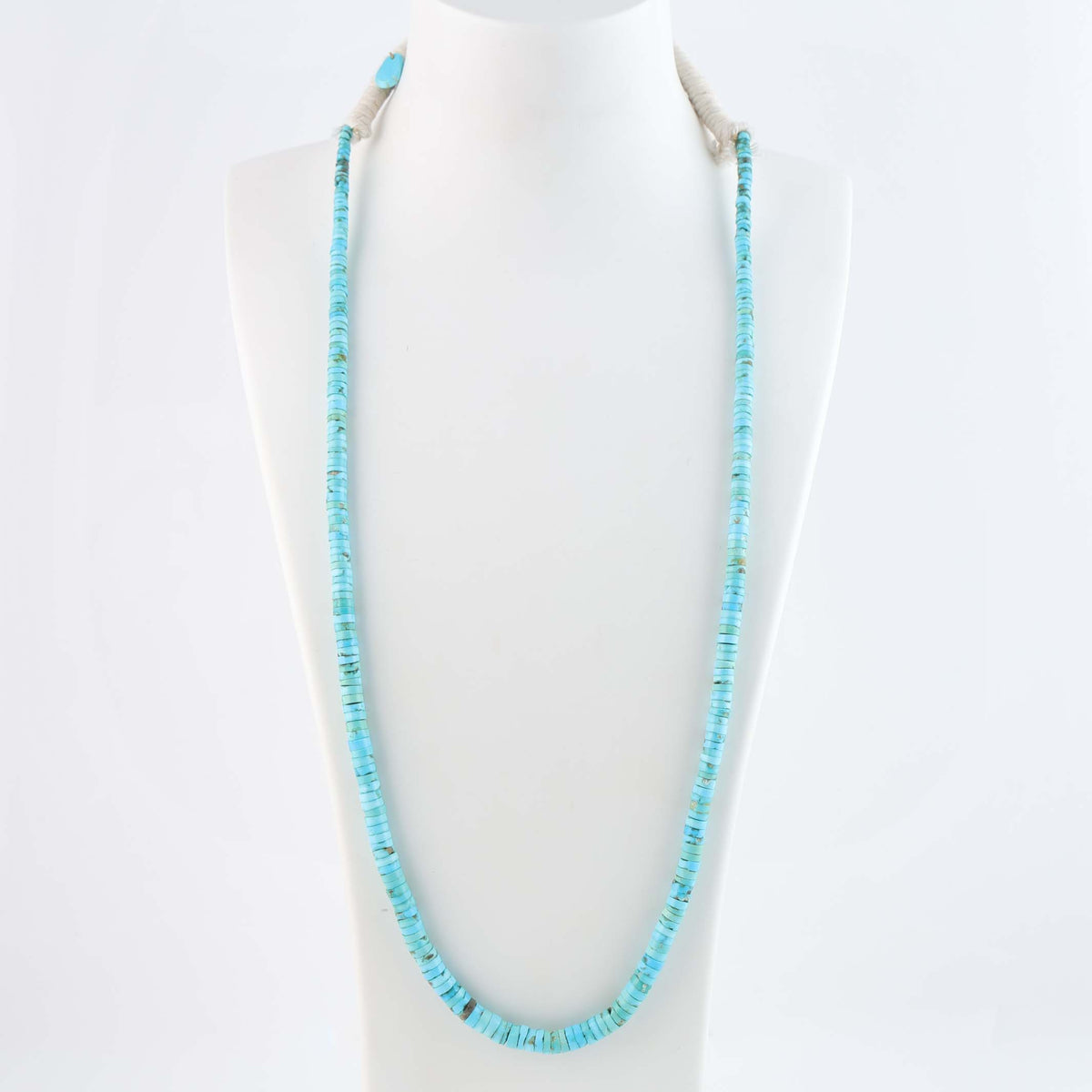 Santo Domingo Sleeping Beauty Turquoise Necklace by Ray Lovato