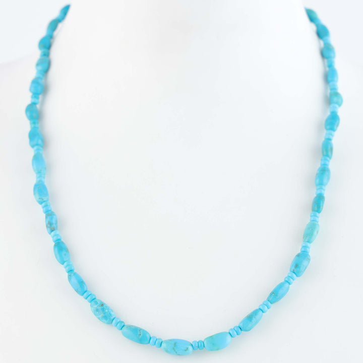 Navajo Sleeping Beauty Turquoise Nugget Necklace