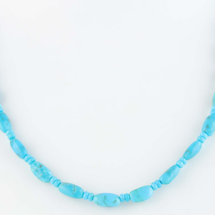 Navajo Sleeping Beauty Turquoise Nugget Necklace