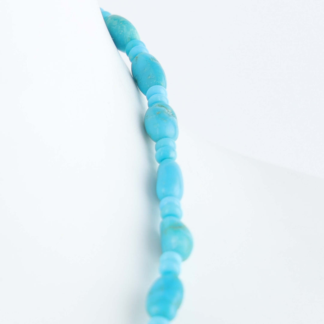 Navajo Sleeping Beauty Turquoise Nugget Necklace