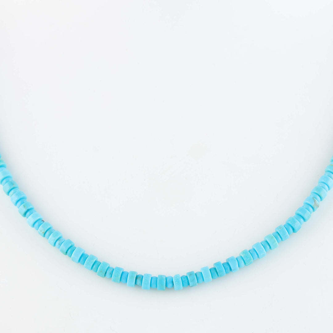 Navajo Sleeping Beauty Turquoise Heishi Necklace