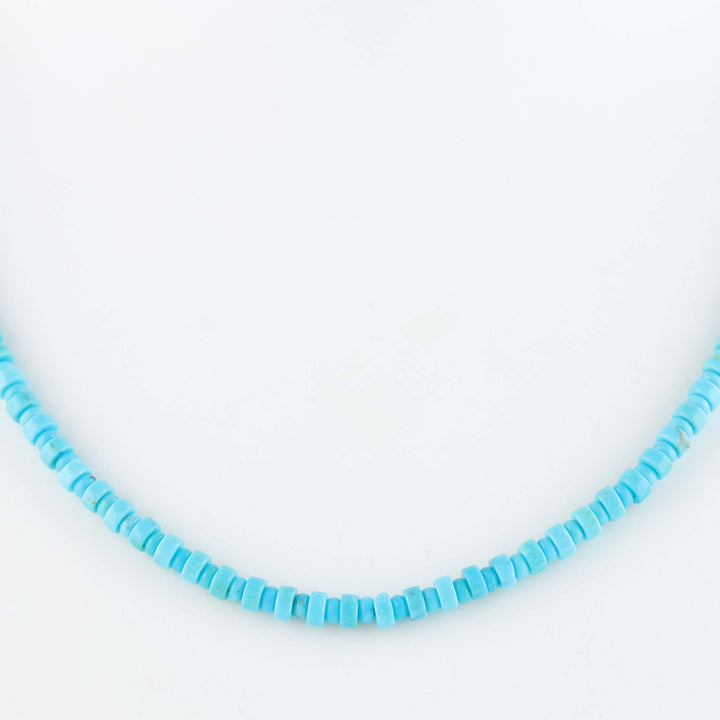 Navajo Sleeping Beauty Turquoise Heishi Necklace