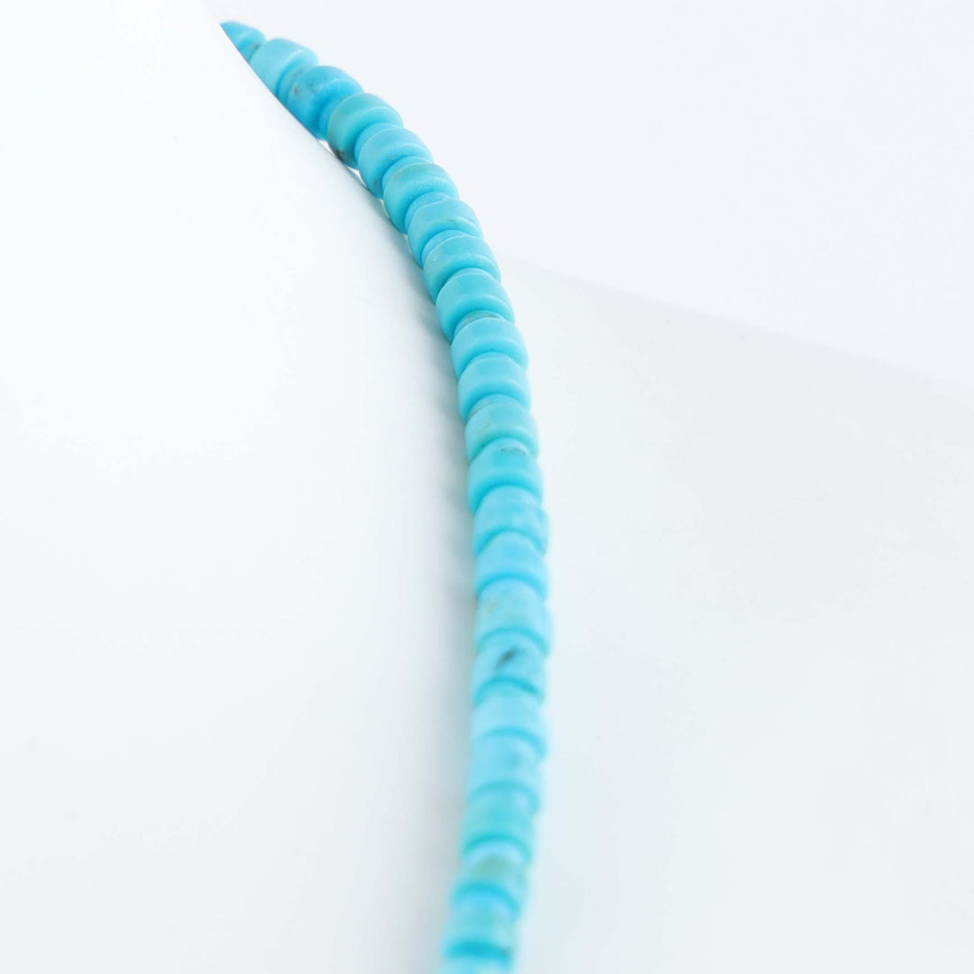Navajo Sleeping Beauty Turquoise Heishi Necklace