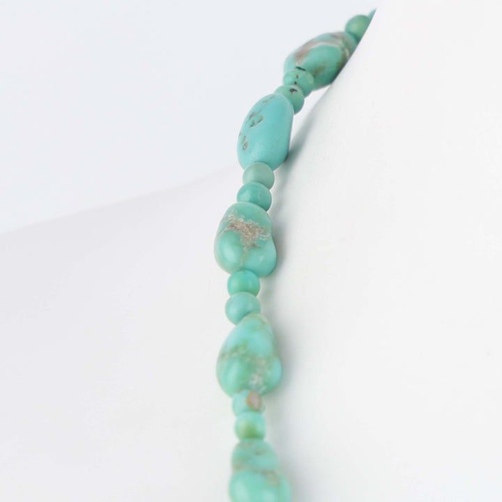 Navajo Green Kingman Turquoise Nugget Necklace