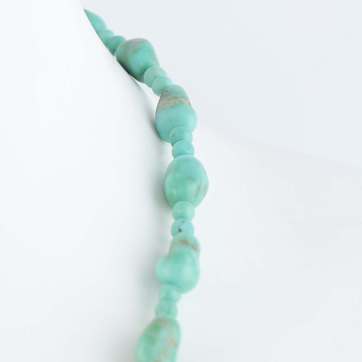 Navajo Green Kingman Turquoise Nugget Necklace