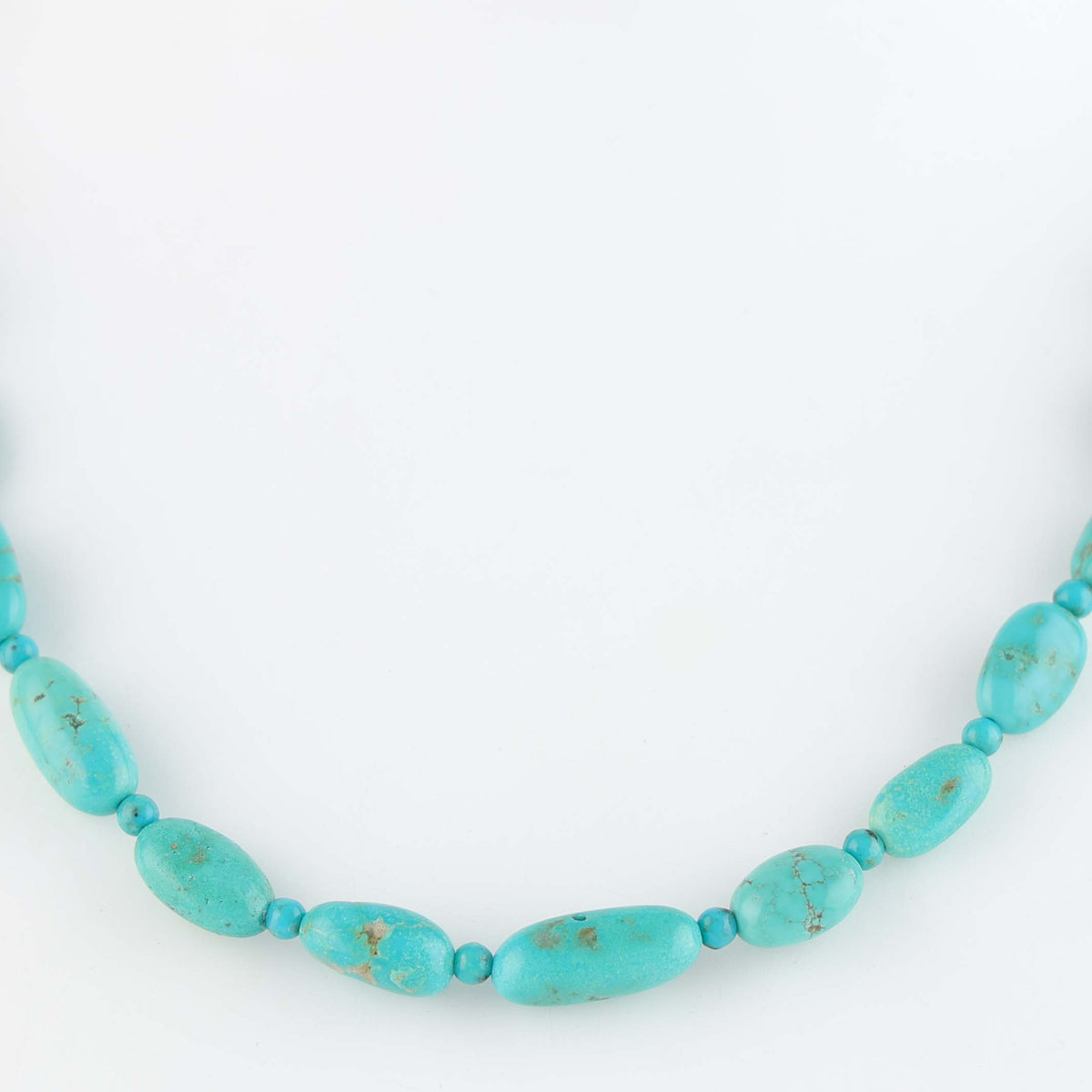 Navajo Kingman Turquoise Nugget Necklace by Marcella Teller