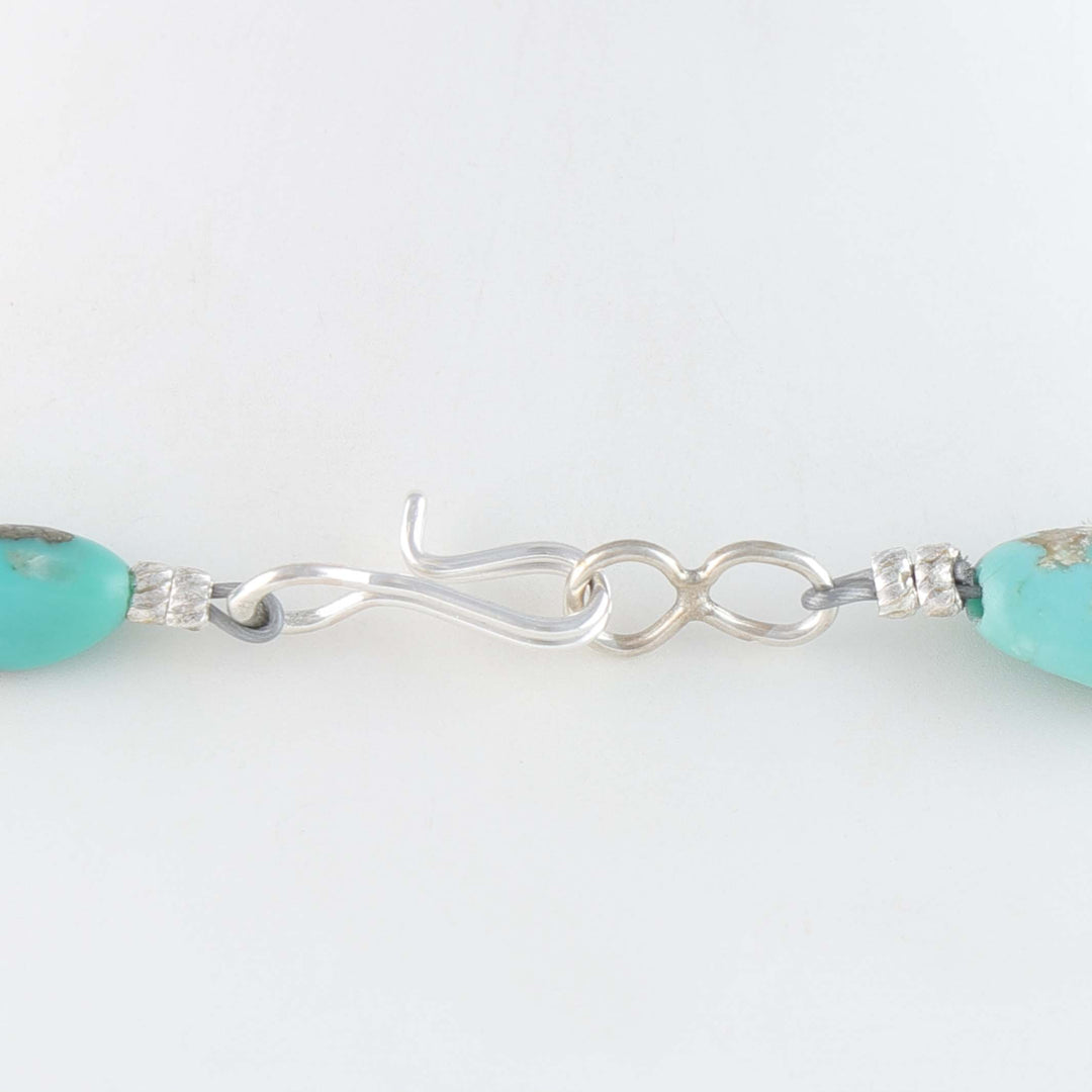 Navajo Kingman Turquoise and Pen Shell Nugget Necklace
