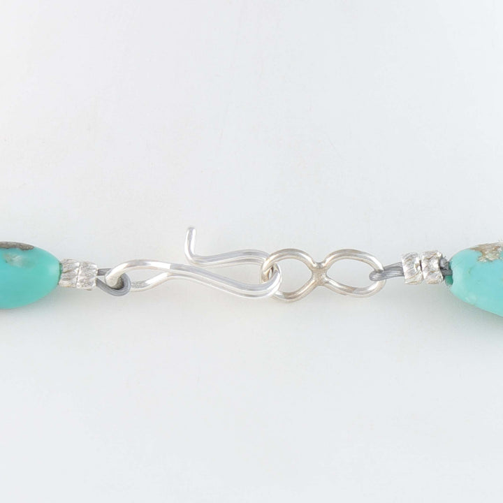 Navajo Kingman Turquoise and Pen Shell Nugget Necklace