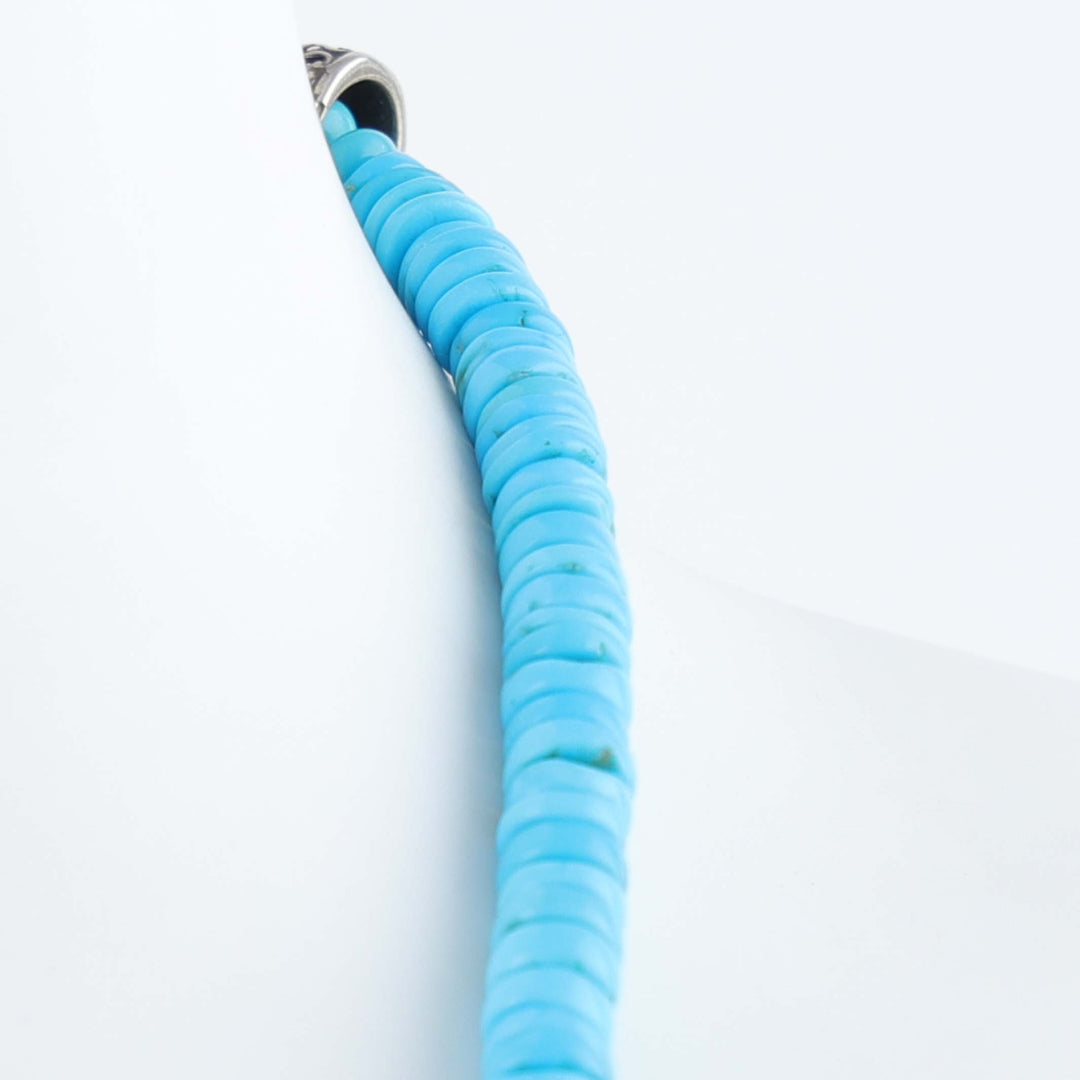 Graduated Sleeping Beauty Turquoise Heishi Necklace