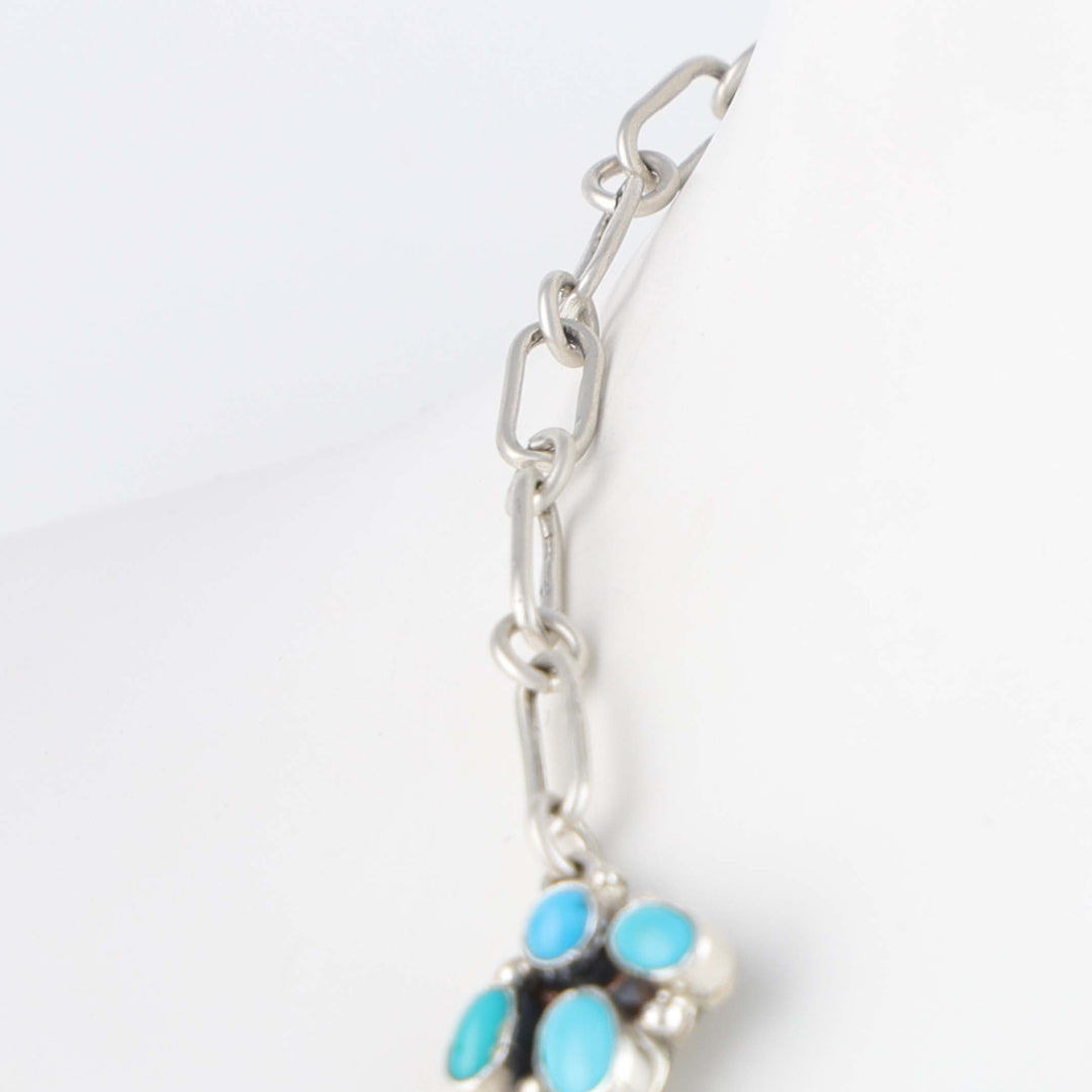 Sleeping Beauty Turquoise Squash Blossom Necklace