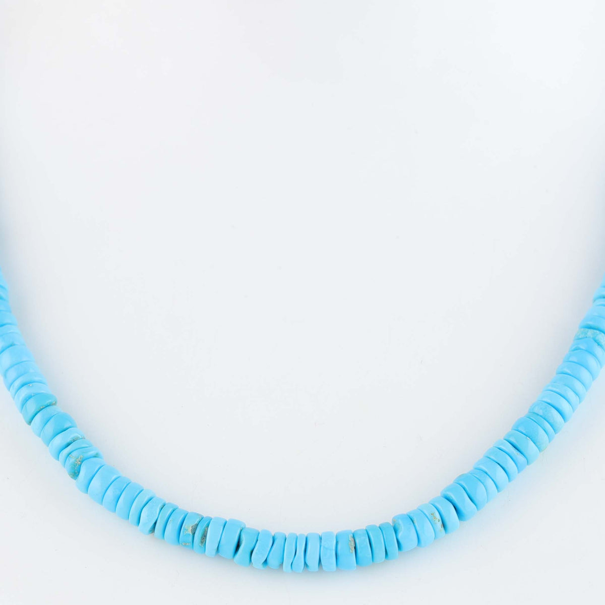 Sleeping Beauty Turquoise Heishi Necklace by Don Lucas