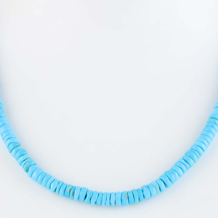 Sleeping Beauty Turquoise Heishi Necklace
