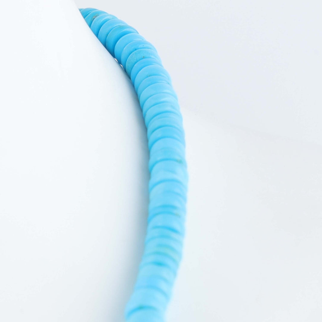 Sleeping Beauty Turquoise Heishi Necklace