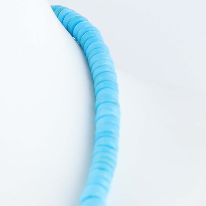 Sleeping Beauty Turquoise Heishi Necklace