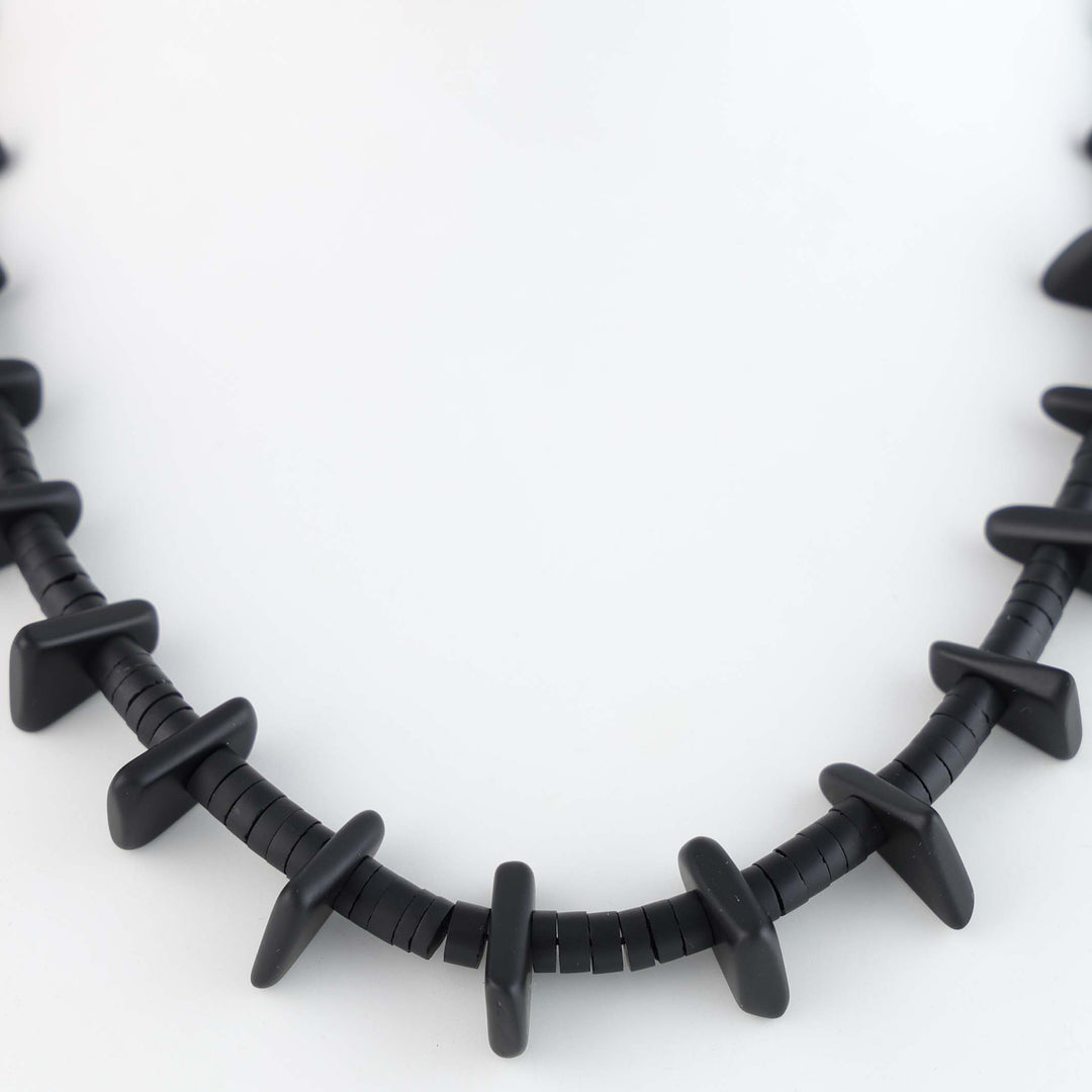 Navajo Jet Tab Necklace